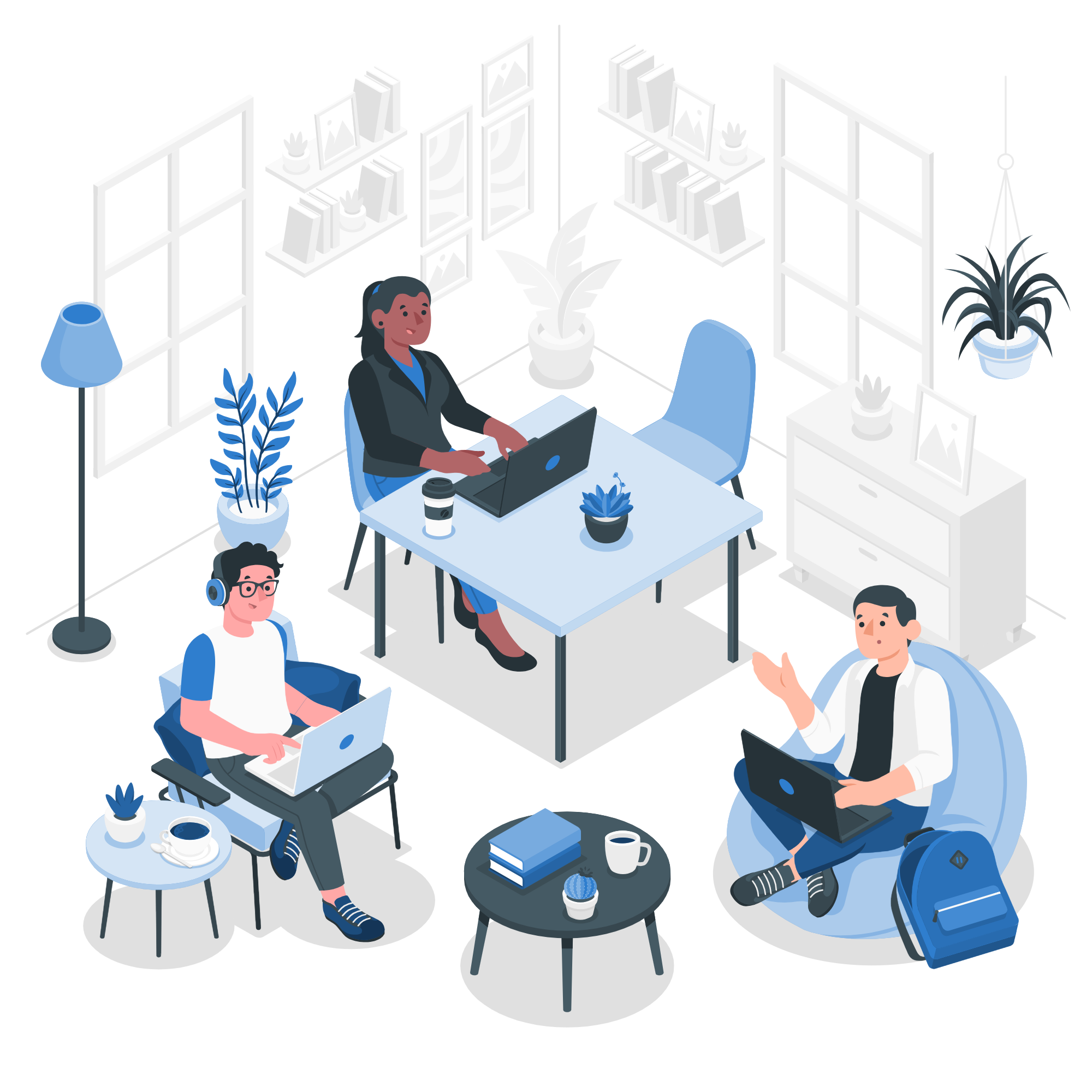 Co-working Illustration